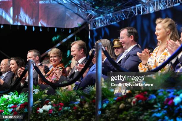 Princess Alexandra of Luxembourg, Grand Duchess Maria Teresa of Luxembourg, Grand Duke Henri of Luxembourg, Prince Guillaume of Luxembourg and...