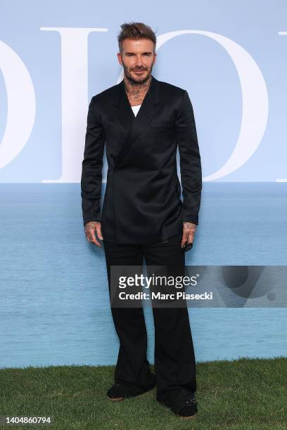 David Beckham attends the Dior Homme Menswear Spring Summer 2023 show as part of Paris Fashion Week on June 24, 2022 in Paris, France.
