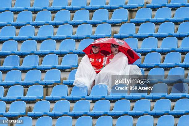 Fans attend the Free Practice prior to the MotoGP of Netherlands at TT Assen on June 24, 2022 in Assen, Netherlands.