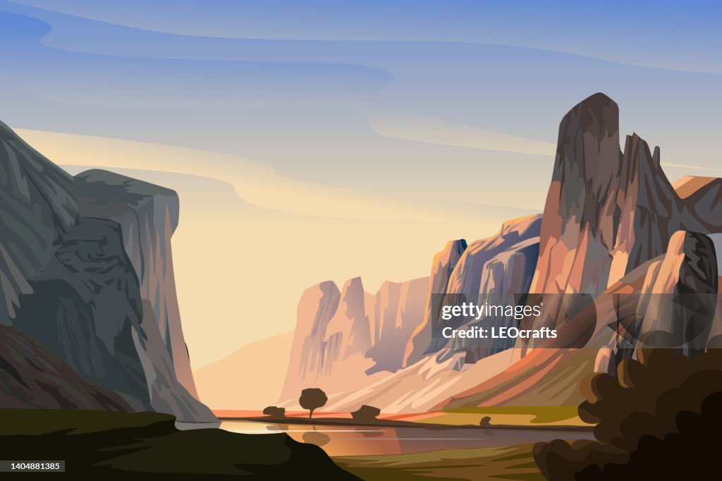Hermoso paisaje / naturaleza / colinas / rocas