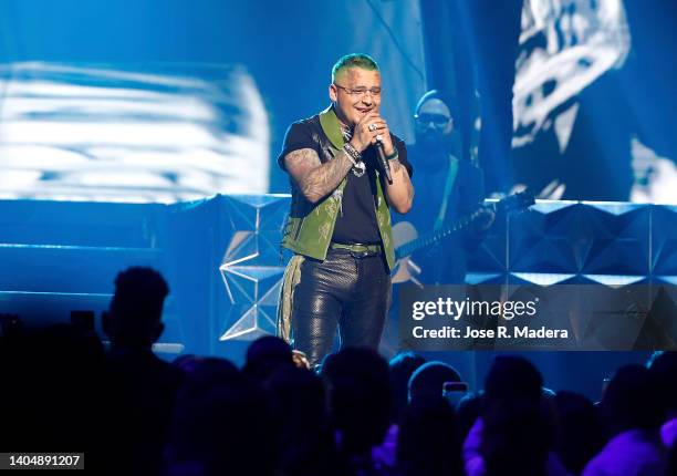 Christian Nodal performs onstage during Premios Tu Música Urbano 2022 on June 23, 2022 in San Juan, Puerto Rico.