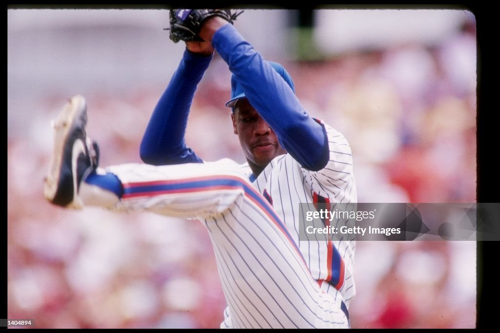 Gooden Pitcher Dwight Gooden of the New York Mets in action during a game at ...