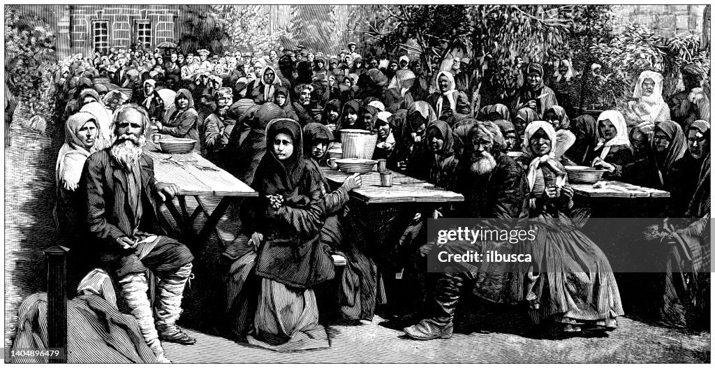 Antique illustration: Feast of Corpus Christi, Jerusalem, Russian pilgrims
