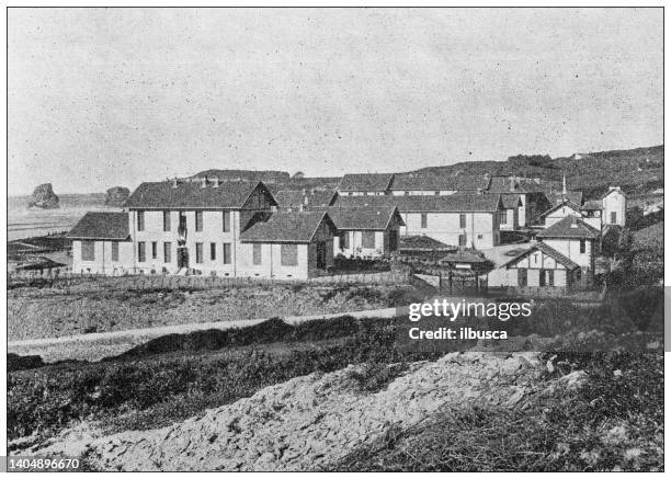 ilustrações de stock, clip art, desenhos animados e ícones de antique photo: hendaye sanatorium - bayonne