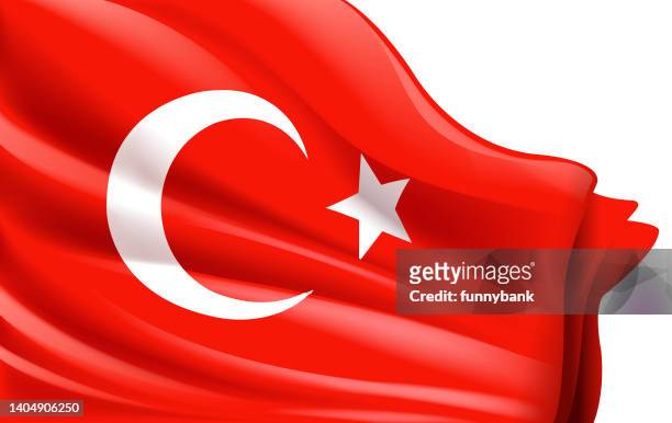 turkish flag - tourist train stock illustrations