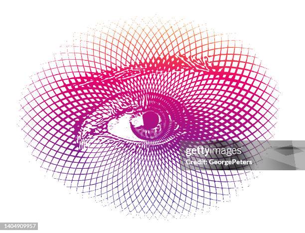 security eye scan - network security operations stock illustrations