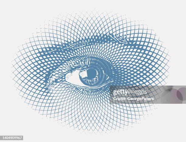 security eye scan - iris eye stock illustrations