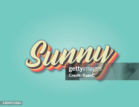 Sunny Writing Sunny Retro Lettering Vector Stock Illustration High-Res Vector Graphic ...