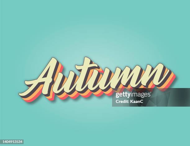 herbst retro schriftzug vektor stock illustration - autumn stock illustrations stock-grafiken, -clipart, -cartoons und -symbole