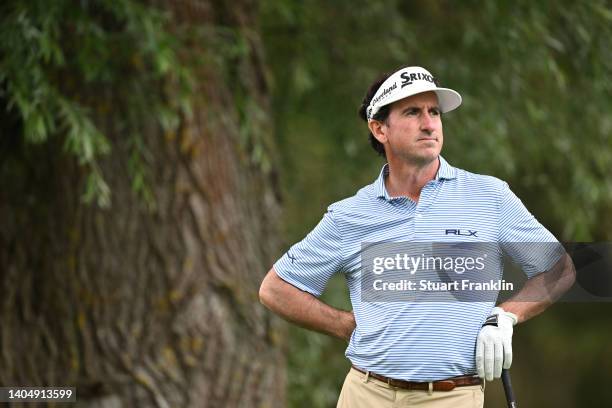 Gonzalo Fernandez- Castano of Spain ponders his tee shot on the 13th hole during Day Two of the BMW International Open at Golfclub Munchen Eichenried...