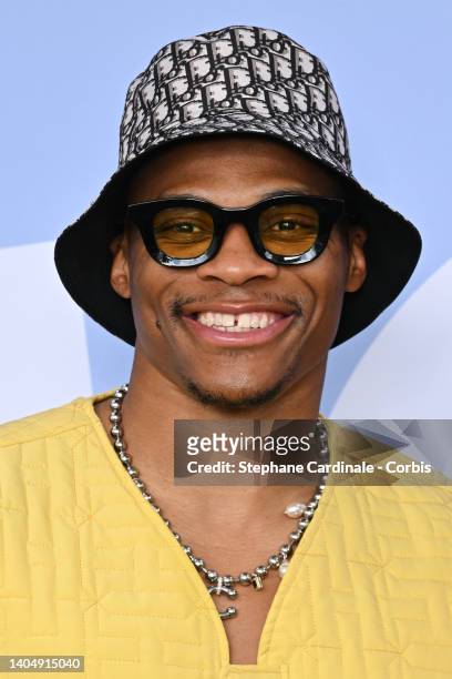 Russell Westbrook attends the Dior Homme Menswear Spring Summer 2023 show as part of Paris Fashion Week on June 24, 2022 in Paris, France.