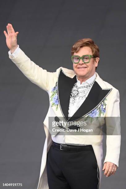 Elton John performs at American Express present BST Hyde Park at Hyde Park on June 24, 2022 in London, England.
