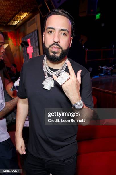 French Montana attends the Radio Remote Room for BET Awards 2022 at The Conga Room at L.A. Live on June 24, 2022 in Los Angeles, California.