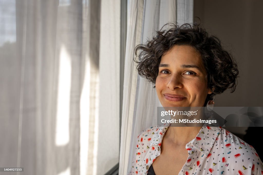 Portrait of beautiful Hispanic woman