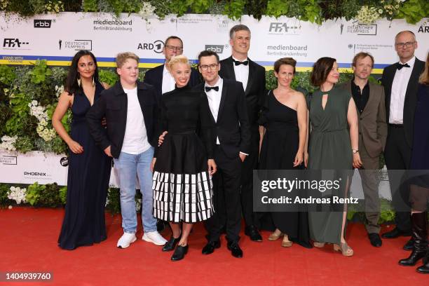 Julius Weckauf, Jytte-Merle Böhrnsen, Daniel Ehrenberg, Ruediger Bertram, Tobias Wiemann and cast and crew of the film 'The Path' arrive for the 72nd...