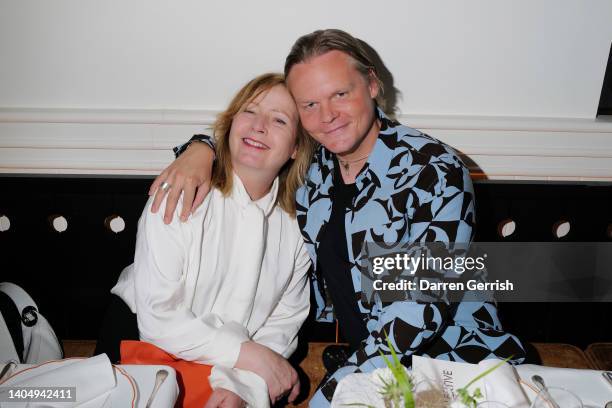 Sarah Mower and Anders Christian Madsen attend the AT.KOLLEKTIVE Dinner, hosted by Bianca Saunder, Natacha Ramsay-Levi, Kostas Murkudis & Isaac Reina...