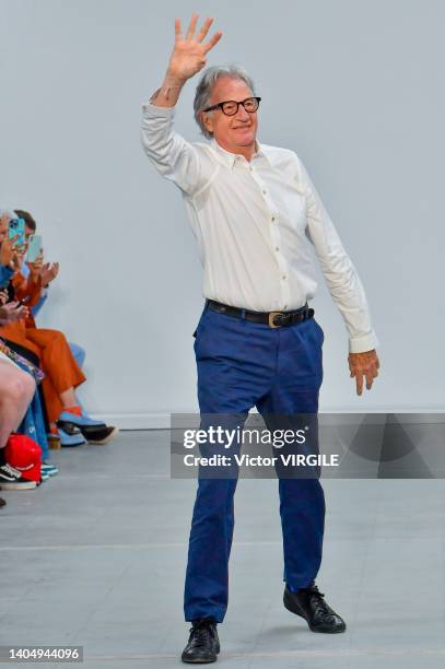 Fashion designer Paul Smith walks the runway during the Paul Smith Ready to Wear Spring/Summer 2023 fashion show as part of the Paris Men Fashion...