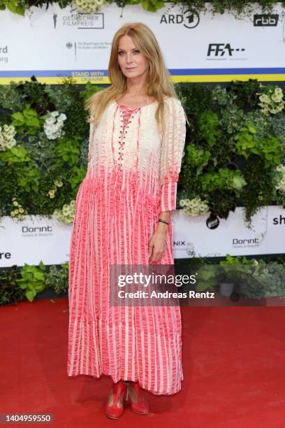 Esther Schweins arrives for the 72nd Lola - German Film Award at Palais am Funkturm on June 24, 2022 in Berlin, Germany.