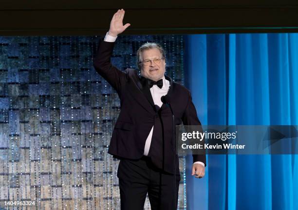 Drew Carey speaks onstage during the 49th Daytime Emmy Awards at Pasadena Convention Center on June 24, 2022 in Pasadena, California.