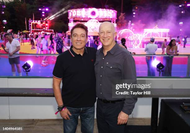 Co-Chairman for CAA Kevin Huvane and Co-Chairman for CAA Bryan Lourd attend The DiscOasis Pride Party Hosted by Andy Cohen at Wollman Rink Central...