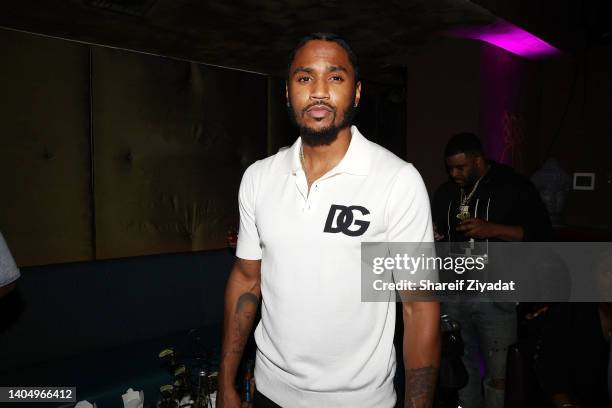 Trey Songz attends inBetweeners & D&G, powered by UNXD. DGFamily NFT.NYC Party at TAO Uptown on June 22, 2022 in New York City.