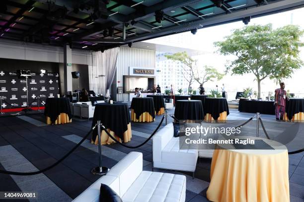 View of interior lounge space during the BET International Nominee Welcome Party for BET Awards 2022 on June 24, 2022 in Los Angeles, California.