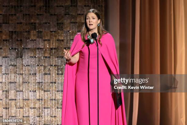 Drew Barrymore speaks onstage during the 49th Daytime Emmy Awards at Pasadena Convention Center on June 24, 2022 in Pasadena, California.