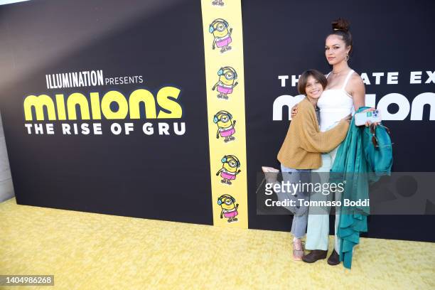 Alexis Knapp and guest attend the Skate Experience in Minionwood to celebrate the release of "Minions: The Rise Of Gru" at Milk Studios Los Angeles...