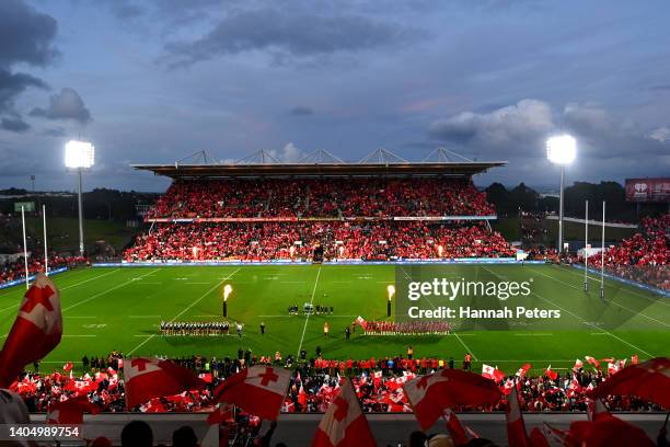 General view during the Men's International test Match between the New Zealand Kiwis and Tonga at Mt Smart Stadium on June 25, 2022 in Auckland, New...