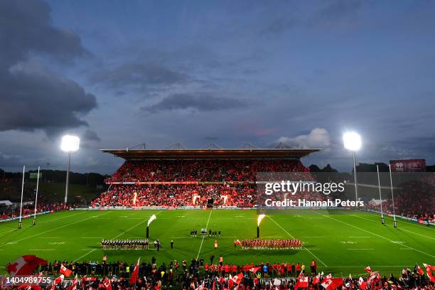 General view during the Men's International test Match between the New Zealand Kiwis and Tonga at Mt Smart Stadium on June 25, 2022 in Auckland, New...