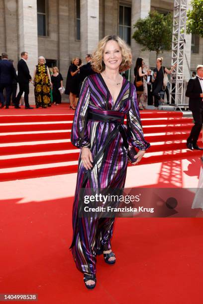 Ann-Kathrin Kramer arrives for the 72nd Lola - German Film Award at Palais am Funkturm on June 24, 2022 in Berlin, Germany.