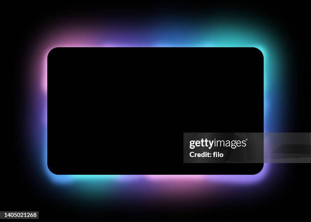 illustrations, cliparts, dessins animés et icônes de forme de cadre de lueur dégradée - rectangle