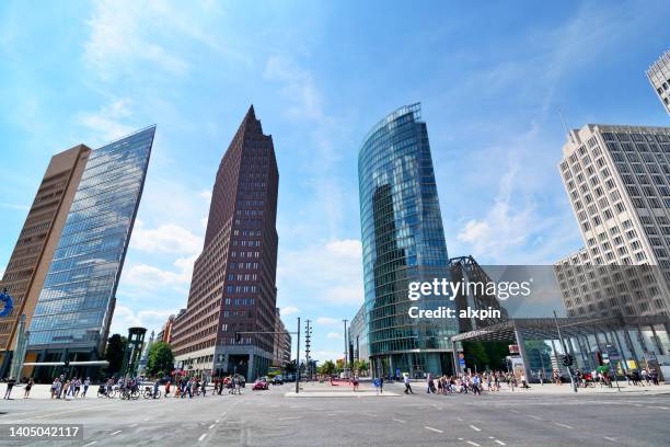 potsdamer platz in berlin - financial district stock pictures, royalty-free photos & images