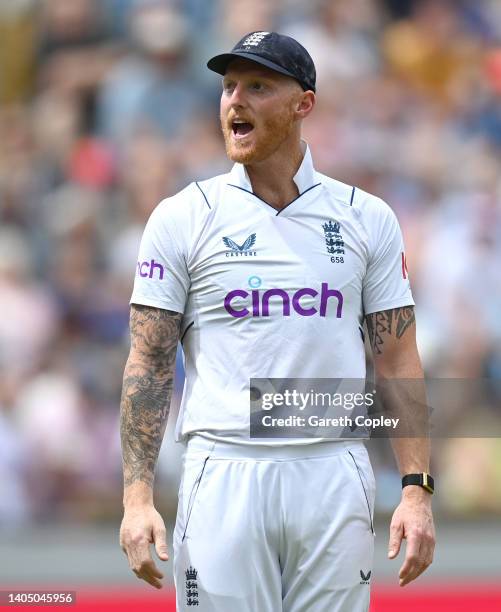 England captain Ben Stokes during day three of the Third LV= Insurance Test Match between England and New Zealand at Headingley at Headingley on June...