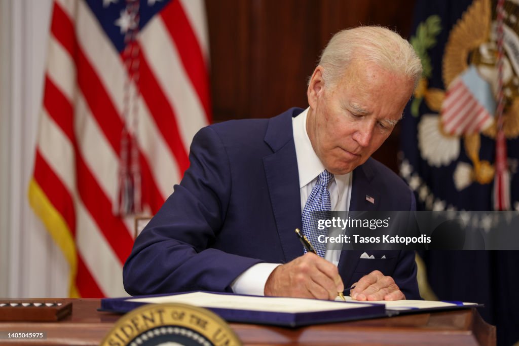 President Biden Signs The Bipartisan Safer Communities Act At The White House