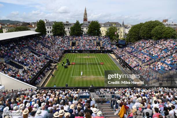 General view of the court during the Men's Final between Maxime Cressy of The United States and Taylor Fritz of The United States on Day Eight of the...