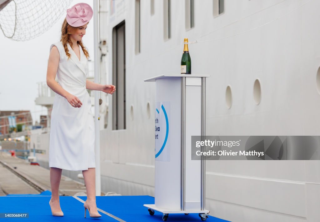 Princess Elisabeth Of Belgium Christens The Oceanographic Research Vessel Belgica In Ghent