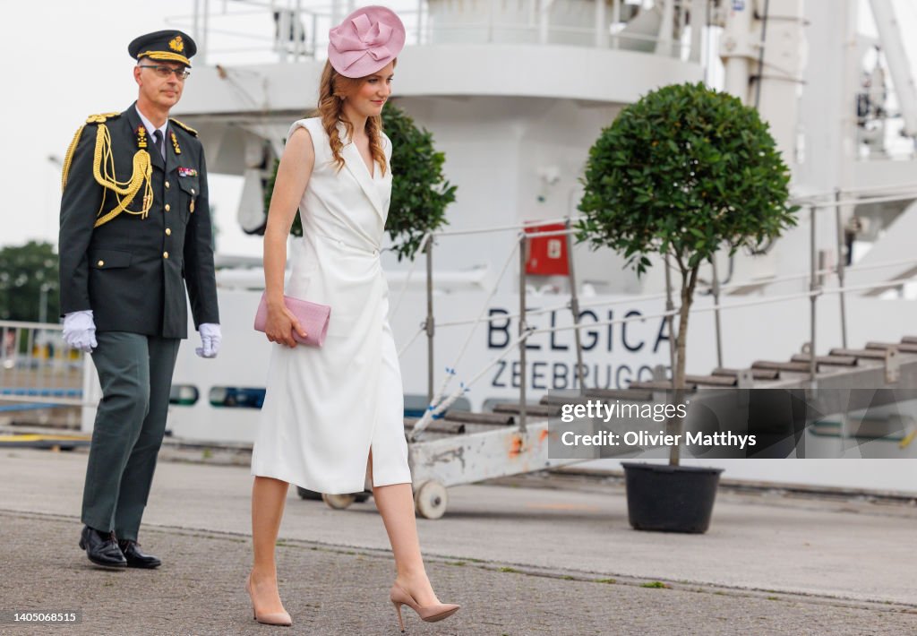 Princess Elisabeth Of Belgium Christens The Oceanographic Research Vessel Belgica In Ghent