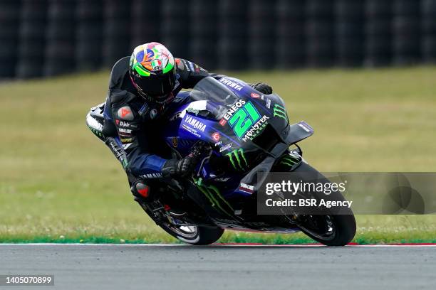 Franco Morbidelli of Monster Energy Yamaha MotoGP and Italy during Qualifying for the MotoGP of Netherlands at TT Assen on June 25, 2022 in Assen,...