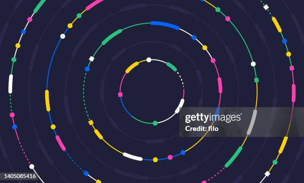 bildbanksillustrationer, clip art samt tecknat material och ikoner med circle abstract background - planet