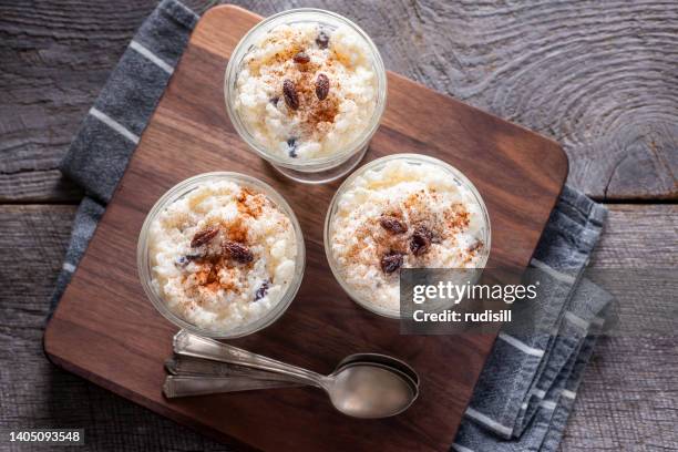 rice pudding - rice pudding stock pictures, royalty-free photos & images