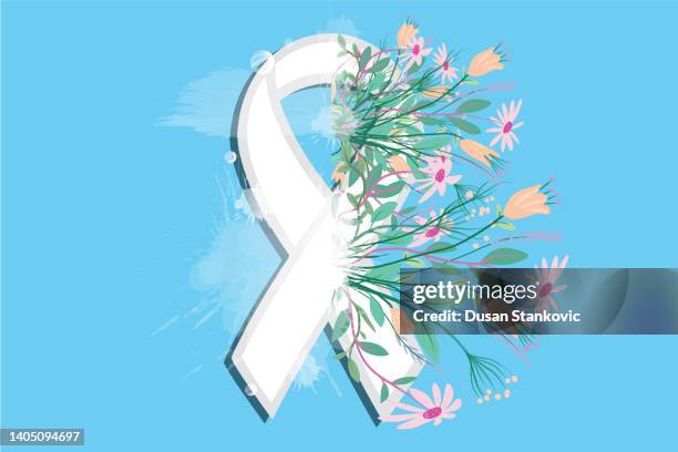 lung cancer awareness - oncology abstract stock illustrations