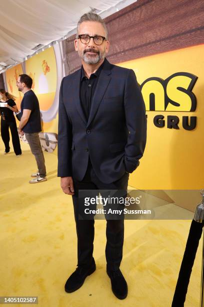 Steve Carell attends Illumination and Universal Pictures' "Minions: The Rise of Gru" Los Angeles premiere on June 25, 2022 in Hollywood, California.
