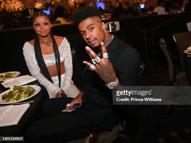 ChriseanRock and Blueface attend the 2nd annual Hollywood Unlocked Impact Awards at The Beverly Hilton on June 24, 2022 in Beverly Hills, California.