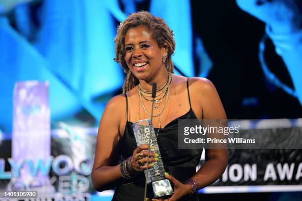Kelis Onstage at the 2nd annual Hollywood Unlocked Impact Awards at The Beverly Hilton on June 24, 2022 in Beverly Hills, California.