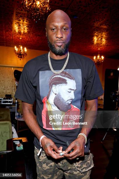 Lamar Odom attends the Radio Remote Room for BET Awards 2022 at The Conga Room at L.A. Live on June 25, 2022 in Los Angeles, California.