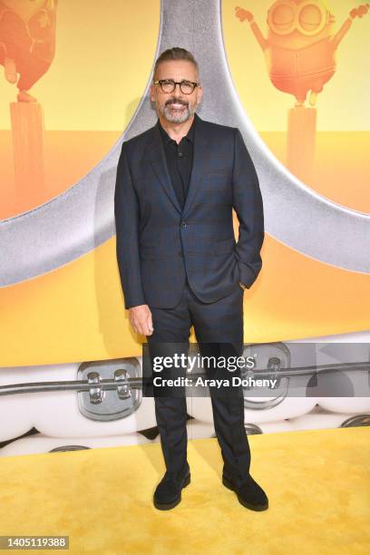 Steve Carell attends the Illumination and Universal Pictures' "Minions: The Rise Of Gru" Los Angeles premiere on June 25, 2022 in Hollywood,...