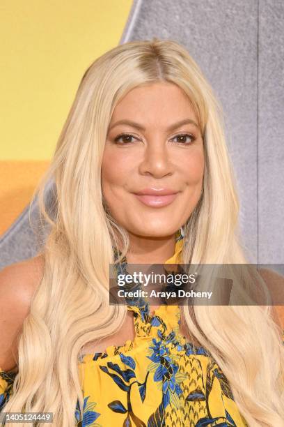 Tori Spelling attends the Illumination and Universal Pictures' "Minions: The Rise Of Gru" Los Angeles premiere on June 25, 2022 in Hollywood,...