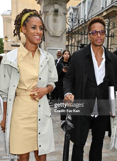 Delphine Diallo and Gary Dourdan attend the Hermes Menswear Spring Summer 2023 show as part of Paris Fashion Week on June 25, 2022 in Paris, France.