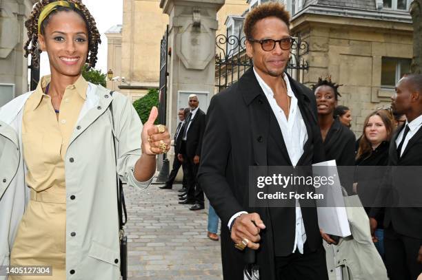 Delphine Diallo and Gary Dourdan attend the Hermes Menswear Spring Summer 2023 show as part of Paris Fashion Week on June 25, 2022 in Paris, France.